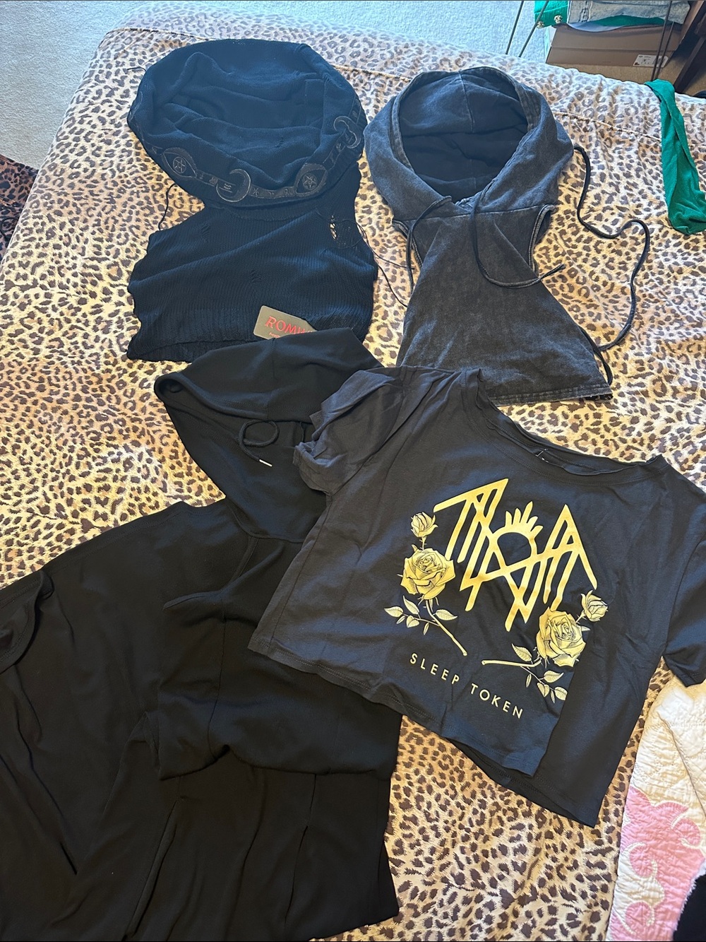 Sleep Token Black Graphic Crop Top and Espera inspired dress